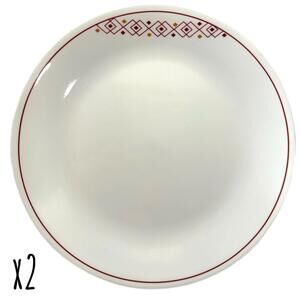 Set of 2 Corelle Corning Fusion Chili 10.25” Dinner Plates